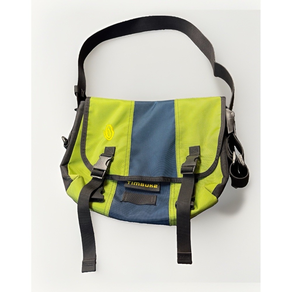 Timbuk2 Messenger Bag Green Blue Black Crossbody Shoulder Bag 14x13